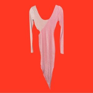Naked Wardrobe Pink Asymmetrical Dress
